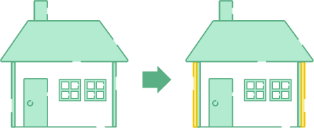 外装重ね張り（カバー工法）